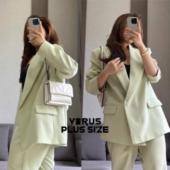 Set Tây River Blazer Mix Quần Loe Bigsize