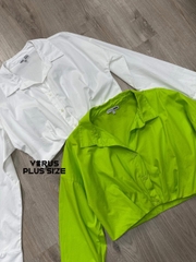 Áo somi crop fashion xuất xịn bigsize