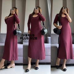 Sale outlet - Đầm mng thun gân midi bigsize