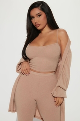 Set cardigan / áo dây / quần legging fashion thun gân xuất xịn
