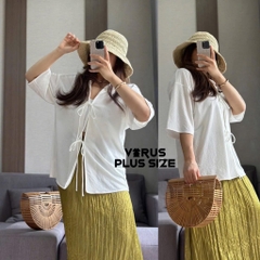Sơ Mi Primark Cột Nơ Bigsize Xuất Xịn