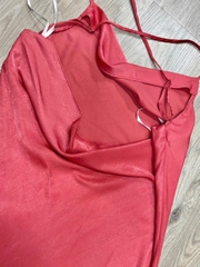 Đầm dây lụa apricot chéo lưng bigsize