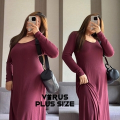 Sale outlet - Đầm mng thun gân midi bigsize