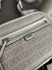Túi Xách DKNY Hình Hộp Monogram Trắng Xuất Xịn