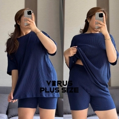 Set Bộ Gu Thun Gân Lửng Áo Có Túi