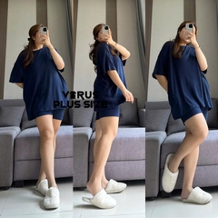 Set Bộ Gu Thun Gân Lửng Áo Có Túi
