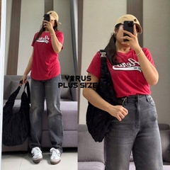Quần jeans Carly ống đứng đen wax xuất xịn bigsiZe(carlyqj)