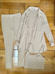 Set cardigan / áo dây / quần legging fashion thun gân xuất xịn