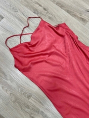 Đầm dây lụa apricot chéo lưng bigsize