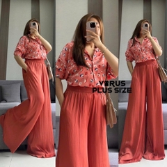 [virusplussize]Somi hoạ tiết anna grace form dài - bigsize