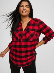 Áo somi caro torrid bigsize vạt bầu