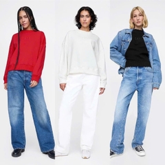 Sweater Gap tà bo bigsize logo thêu xuất xịn