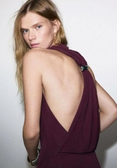 Đầm hở lưng Mng thun dày mịn bigsize