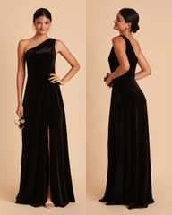 Đầm nhung lệch vai Birdy maxi xẻ tà bigsize