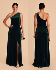Đầm nhung lệch vai Birdy maxi xẻ tà bigsize