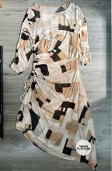 Đầm CK thun lưới rút eo Bigsize fom body