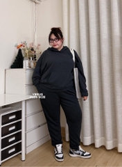 Set nỉ hoodie / jogger bigsize xuất xịn