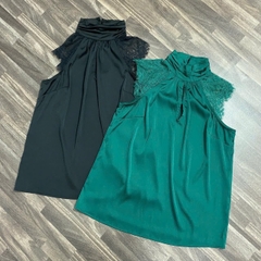 Áo lụa cổ lọ InC bigsize