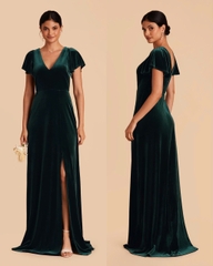 Đầm nhung cổ V Birdy xuất xịn maxi bigsize