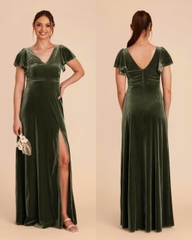 Đầm nhung cổ V Birdy xuất xịn maxi bigsize
