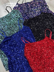 [Có Bigsize] Đầm hai dây bp sequin xuất xịn