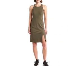 Đầm balo xẻ tà Zella olive size L