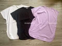 sale outlet - Áo thun GU vạt bầu tay áo cách điệu BigSize xuất xịn