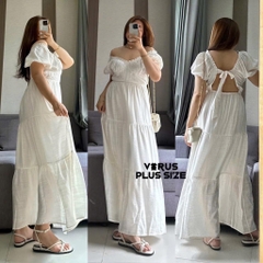 Đầm Maxi f21plus cột lưng xuất xịn bigsize(3190)