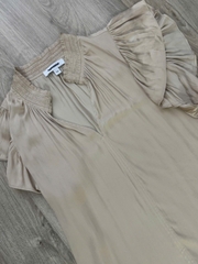 Áo preview lụa cổ chun tay bèo xinh bigsize xuất xịn