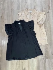 Áo preview lụa cổ chun tay bèo xinh bigsize xuất xịn