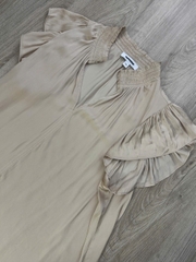 Áo preview lụa cổ chun tay bèo xinh bigsize xuất xịn