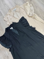 Áo preview lụa cổ chun tay bèo xinh bigsize xuất xịn