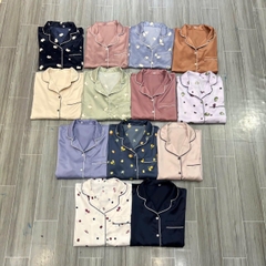 Bộ Pjm Gu lụa tay dài sang xịn bigsize (hàng cắt tag)
