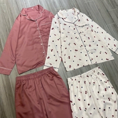 Bộ Pjm Gu lụa tay dài sang xịn bigsize (hàng cắt tag)