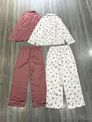 Bộ Pjm Gu lụa tay dài sang xịn bigsize (hàng cắt tag)