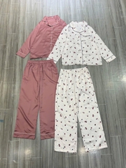 Bộ Pjm Gu lụa tay dài sang xịn bigsize (hàng cắt tag)