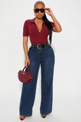 Bodysuit zip Fashion thun gân xuất xịn