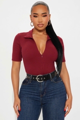 Bodysuit zip Fashion thun gân xuất xịn