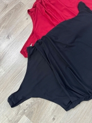 Bodysuit Fashion lệch vai nhún eo bigsize xuất xịn