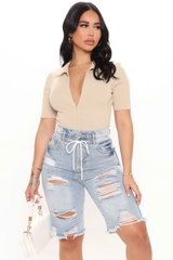 Bodysuit zip Fashion thun gân xuất xịn