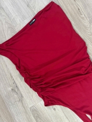 Bodysuit Fashion lệch vai nhún eo bigsize xuất xịn