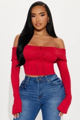 Áo bẹt vai fashion đỏ dịu xuất xịn bigsize