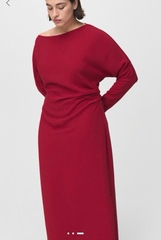 Đầm xoài mng cổ thuyền nhún eo bigsize xuất xịn