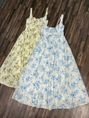 Đầm dây Blu Pep maxi nền hoa xinh vibe summer bigsize