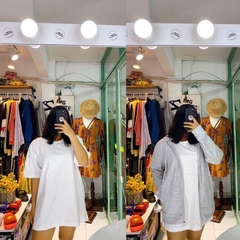[viruSpluSSize]ÁO THUN TRẮNG BIGSIZE CỔ TIM/CỔ TRÒN Saleoutlet uniSex (lỗi ố nhẹ)