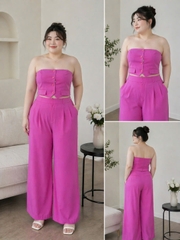 Set đồ 2 mảnh áo ống quần suông Shein