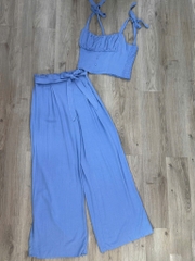 Set 2d Sienna áo crop quần suông bigsize