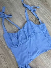 Set 2d Sienna áo crop quần suông bigsize