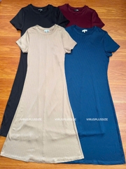 Đầm thun gân Fashion bigsize xuất xịn