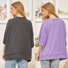 Áo thun tay lửng Andree vạt xẻ kiểu bigsize xuất xịn